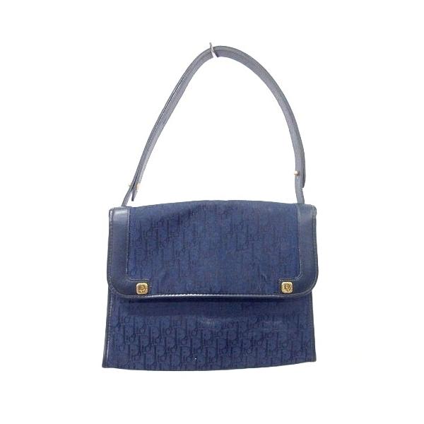 d*3様 クリスチャン・ディオール オールド トロッター柄 ショルダーバッグ クリスチャンディオール トロッター ロゴ金具 キャンバスショルダーバッグ