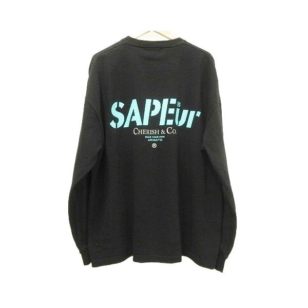 サプール SAPEur × cherish&co Tシャツ 長袖 ロゴ クルーネック ロンT