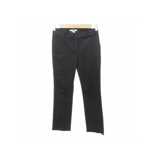 ザラ ベーシック ZARA BASIC スラックス パンツ 無地 薄手 US2 Sサイズ 黒 ブラック ■GY61