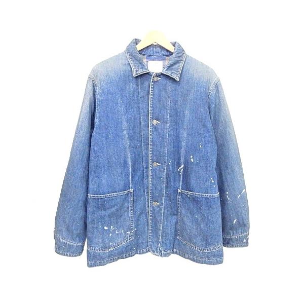 【初期】Visvim ビズビム ブランケット デニム カバーオール ジャケット 未使用品 ビズビム VISVIM 25FW SS COVERALL DOWN DMGD INDIGO ダウン
