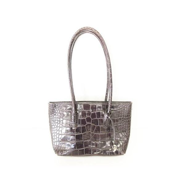 FURLA（フルラ） クロコ型押し エナメル トートバッグ 鞄 カバン