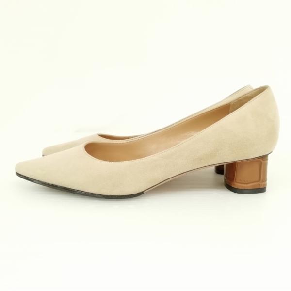 ペリーコフラットシューズアネッリスエードビブラムグリーン22.5cm