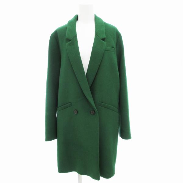 ZARA ザラ TRF 美品 ダブル チェスターコート ミドル XS 緑 ZARA ザラ TRF 美品 ダブル チェスターコート ミドル XS 緑