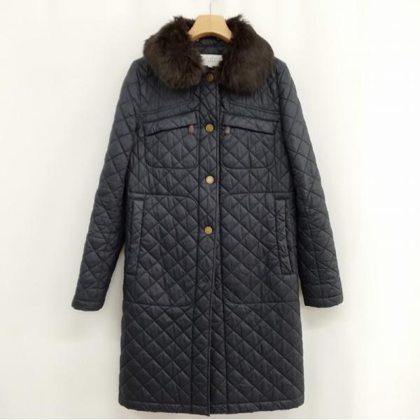 美品◎マッキントッシュフィロソフィー・ノーカラーキルティングロングコート MACKINTOSH PHILOSOPHY（マッキントッシュフィロソフィー） ノーカラー