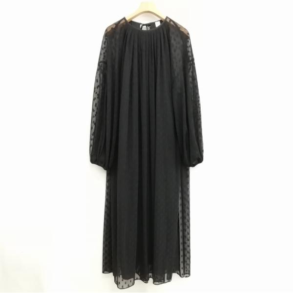 ⭐︎ebure 黒 ワンピース 36 ロンハーマン⭐︎ エリン ELIN ロンハーマン Ronherman 別注 花柄 ロング