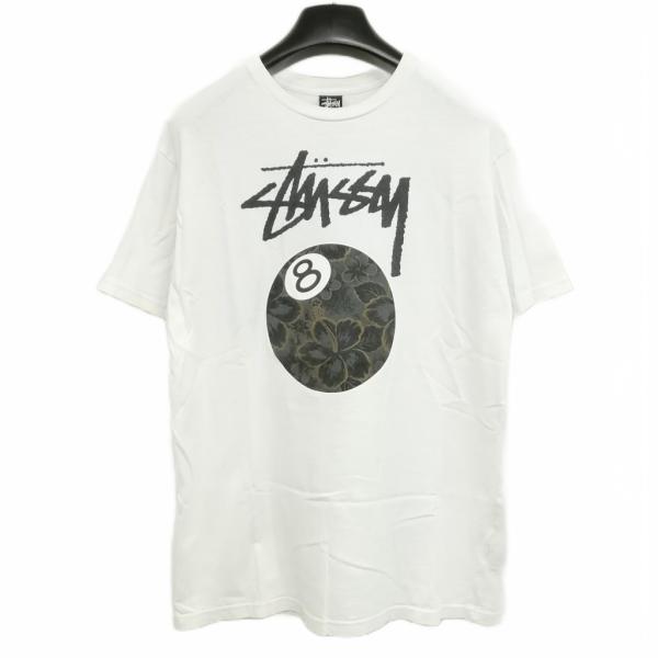 STUSSY Tシャツ STUSSY ステューシー 00s 8 BALL TEE ハイビスカス 8ボール ロゴ