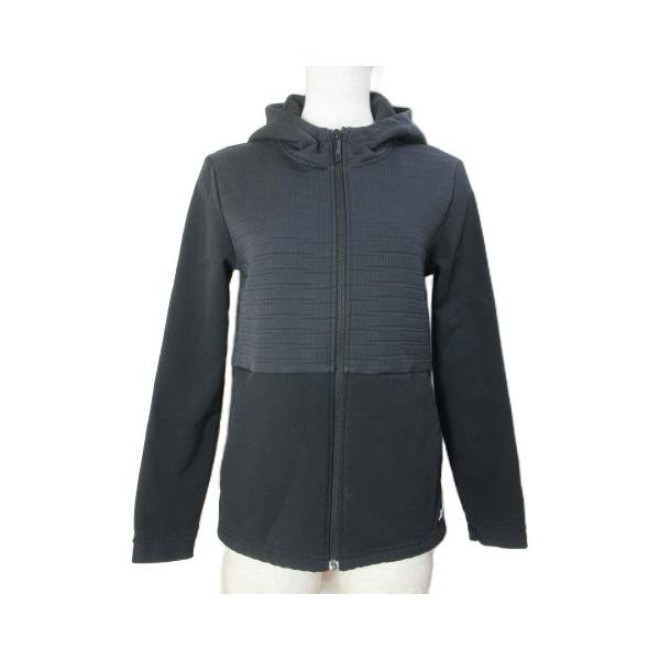 リーボック Reebok 20年 サーモウォーム フルジップ ジャケット スウェットシャツ パーカー 切替 スポーツウェア ロゴ 黒 ブラック /X レデ