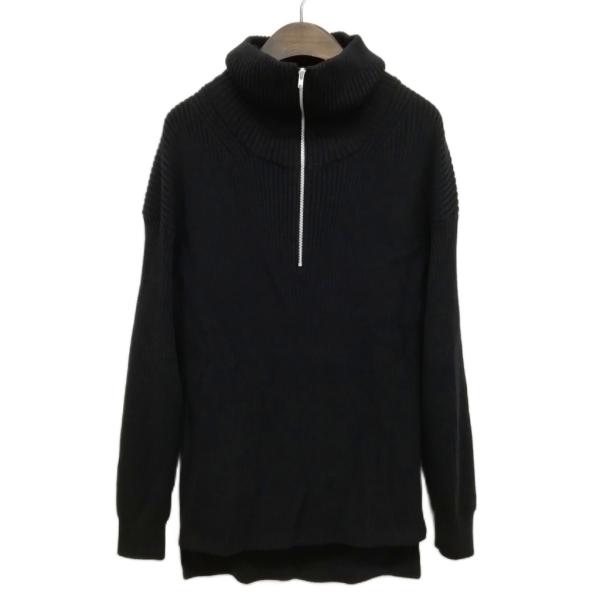 【中古】スローン SLOANE 24AW HPS別注 SL7W-425 ハーフ ZIP リブ ニット セーター 1 ブラック レディース スローン SLOANE 24AW HPS別注 SL7W-425 ハーフ ZIP リブ ニット