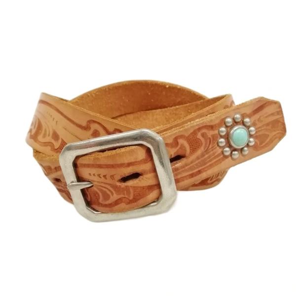 エイチティーシー HTC エンボス エンドオンリー ターコイズ スタッズ