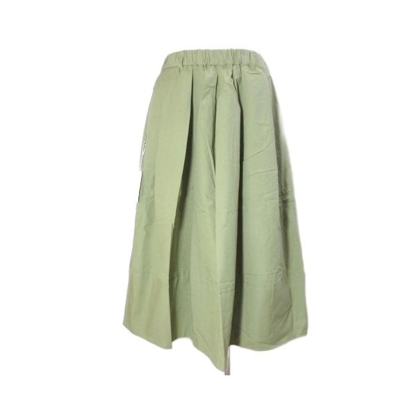 未使用品 パーソンズ PERSON'S NOBUO IKEDA タグ付き ギャザースカート ロング ウエストゴム L カーキ /X レディース