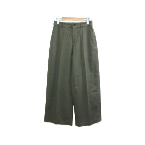 ユニクロ UNIQLO 24AW ワイドチノパンツ M オリーブ 221-469828 /X レディース