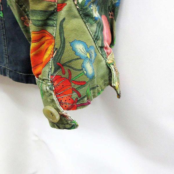 中古 グッチ Gucci Gucci 伊製 イタリア製 花柄 ミリタリー 総柄 ミリタリー ジャケット 46 46 Mサイズ相当 緑 グリーン系 メンズ ベクトル 古着 064 ブランド古着販売のベクトル