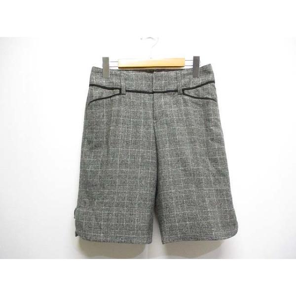 ヴェールダンス Vert Dense ラメ チェック柄 ウール混 ショート パンツ 1 グレー 裏地付き 日本製 レディース ヴェールダンス Vert Dense ラメ チェック柄 ウール混 ショート パンツ 1 グレー 裏地付き 日本製 レディース