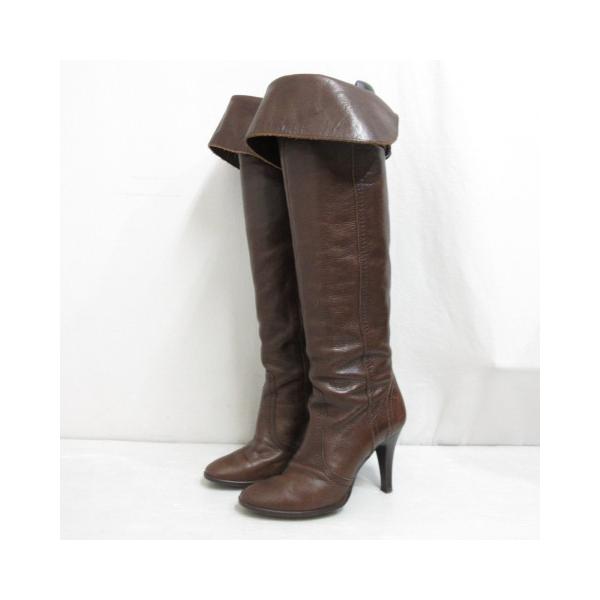DIANA ロングブーツ DIANA ダイアナ レザー ロング ブーツ 22.5cm 茶 ブラウン