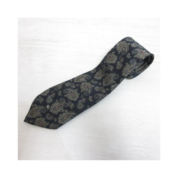 9398◆バーニーズニューヨーク◆高級ネクタイ◆剣先幅8.5㎝◆ペイズリー織柄 vectorpremium_065-202410030309