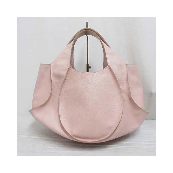 【中古】ヨーガンレール JURGEN LEHL レザー ハンド トート バッグ 薄ピンク 裏地付き レディース ヨーガンレール JURGEN LEHL レザー ハンド トート バッグ 薄ピンク