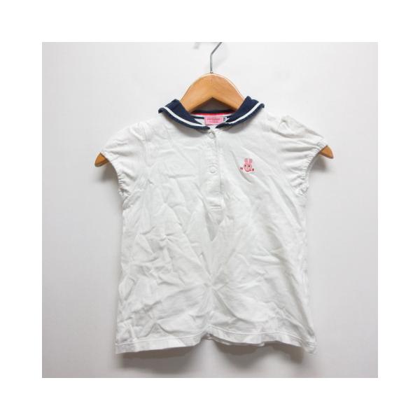 ミキハウス mikihouse HOT BISCUITS ホットビスケッツ 半袖 カットソー 120 白 ホワイト セーラーカラー 子供服 キッズ【ブランド】ミキハウス mikihouse【表記サイズ】120【実寸サイズ】肩幅：24cm　身...