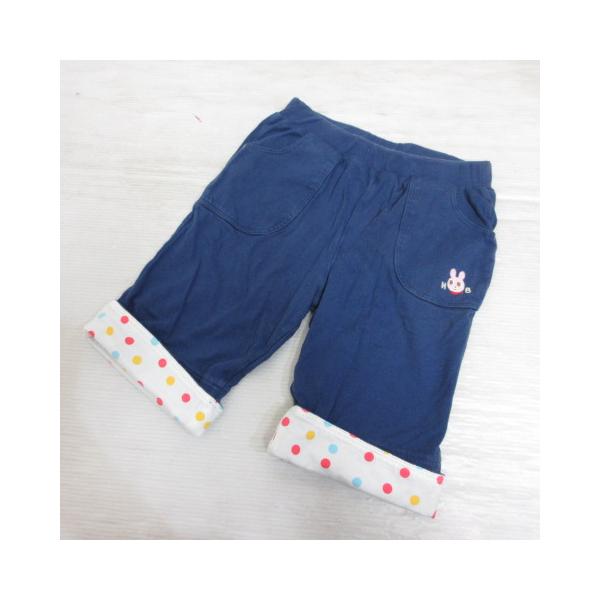 ミキハウス mikihouse HOT BISCUITS ホットビスケッツ ロールアップ ハーフ パンツ 110 ネイビー 子供服 キッズ【ブランド】ミキハウス mikihouse【表記サイズ】110【実寸サイズ】ウエスト：42-50cm　...