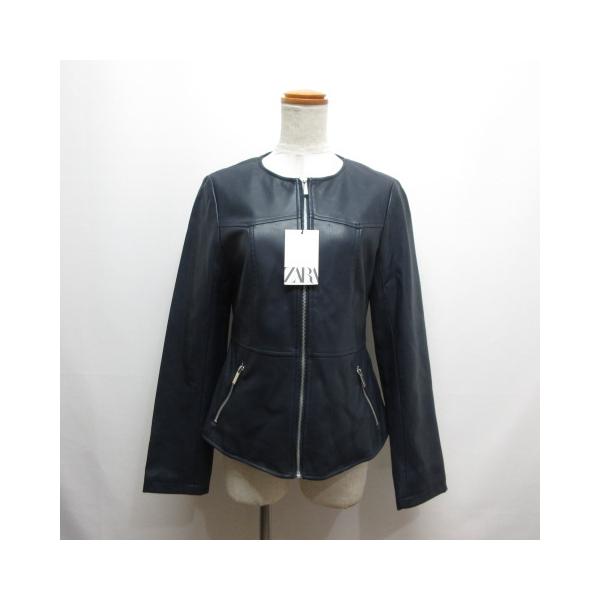 ZARA（ザラ） 未使用品 フェイクレザー ペプラム ライダース