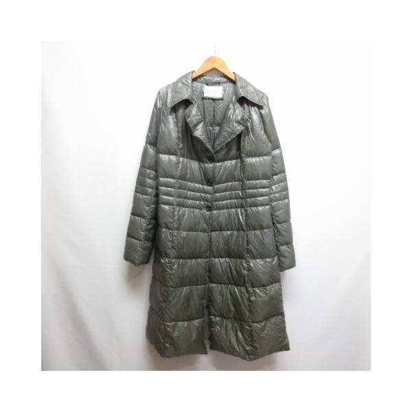 【中古】ヘルノ HERNO 美品 Bolla ライト ダウン コート 46 カーキグレー 襟元2way ナイロン 軽量 0700369 310 ヘルノ HERNO 美品 Bolla ライト ダウン コート 46 カーキグレー 襟元
