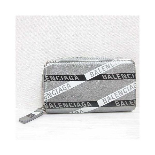 【中古】バレンシアガ BALENCIAGA ケース 小銭入れ ラウンドファスナー メタリック シルバー 551937 ☆AA★ BALENCIAGA（バレンシアガ） コインケース 小銭入れ ラウンド