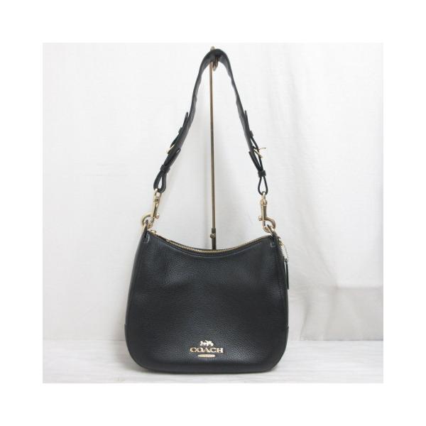 【中古】コーチ COACH F77980 レザー 本革 ショルダー バッグ 黒 ブラック 保存袋付き レディース COACH（コーチ） COACH F77980 レザー 本革 ショルダー バッグ 黒