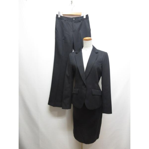 美品 15号 3L【エスプリミュール】ストレッチ スーツ パンツ スカート 黒 エスプリミュール ESPRITMUR 美品 ジャケット パンツ スカート スーツ