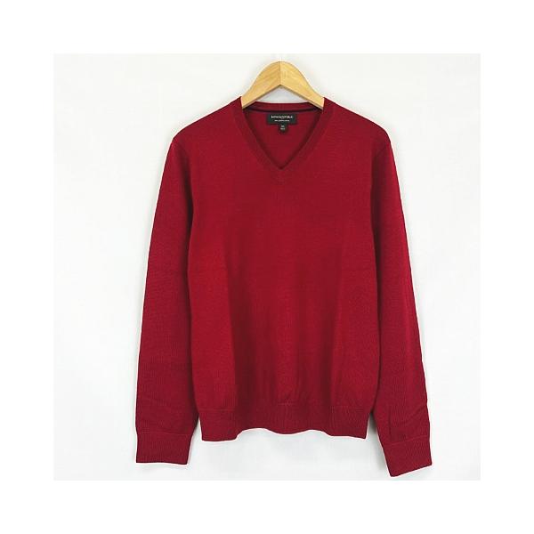 バナナリパブリック BANANA REPUBLIC メリノ ウール100％ Vネック ニット セーター 長袖 赤 レッド XS メンズ  :066-202211250174:ブランド古着販売のベクトル 通販 