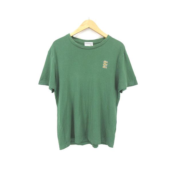 LACOSTE ラコステ 3連ワニ刺繍 半袖 Tシャツ カットソー 緑