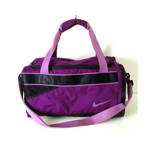 ナイキ ボストンバッグ NIKE ナイキ ボストンバッグ ナイロン JUST DO IT ロゴ 紫 パープル 黒