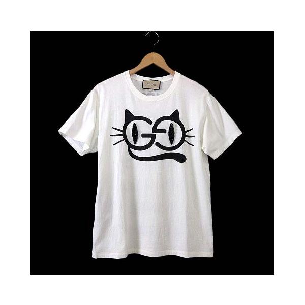 GUCCI（グッチ） GUCCI Tシャツ カットソー GG キャットアイ プリント 