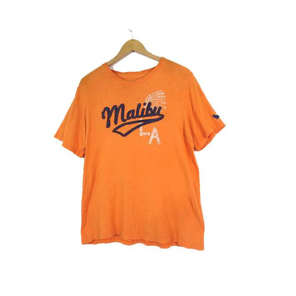 X'tyle エクスタイル Tシャツ Malibu ロゴ クルーネック 半袖 L