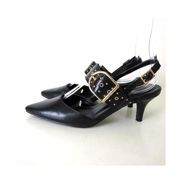 SLY スタッズ付きブラックミュール SLY | LACE UP ミュール (サンダル