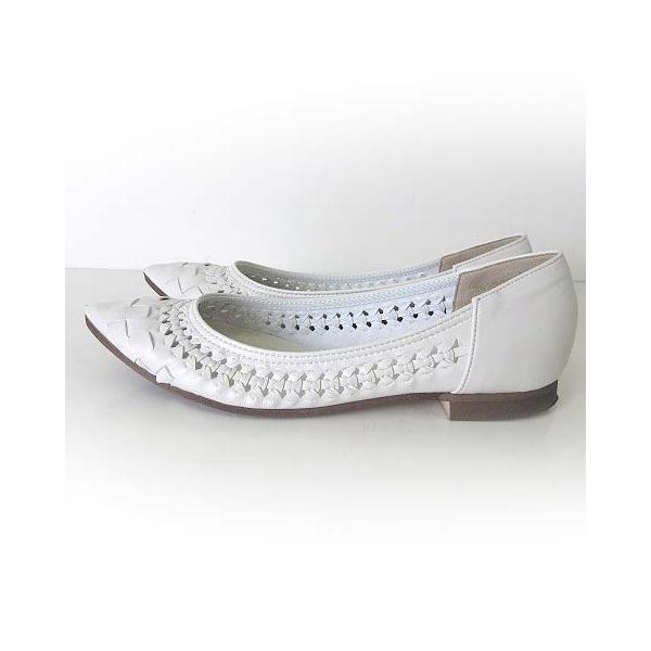 ルタロン Le Talon パンプス フラットパンプス 編込み 本革 レザー