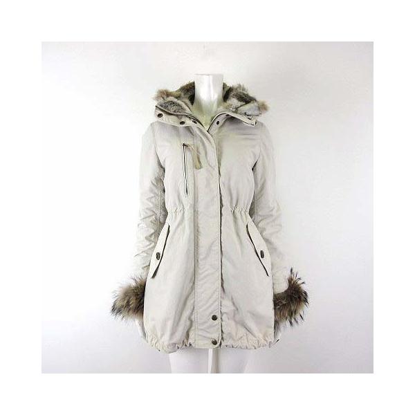 INED イネド コート モッズコート ボア ラクーン ラビットファー