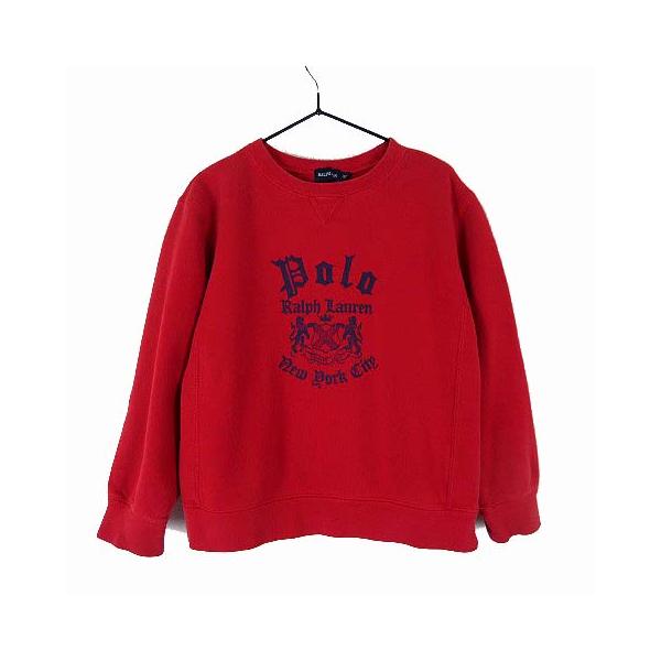 新品Polo Ralph Lauren 赤 クマ刺繍 トレーナー 120 POLO RALPH LAUREN