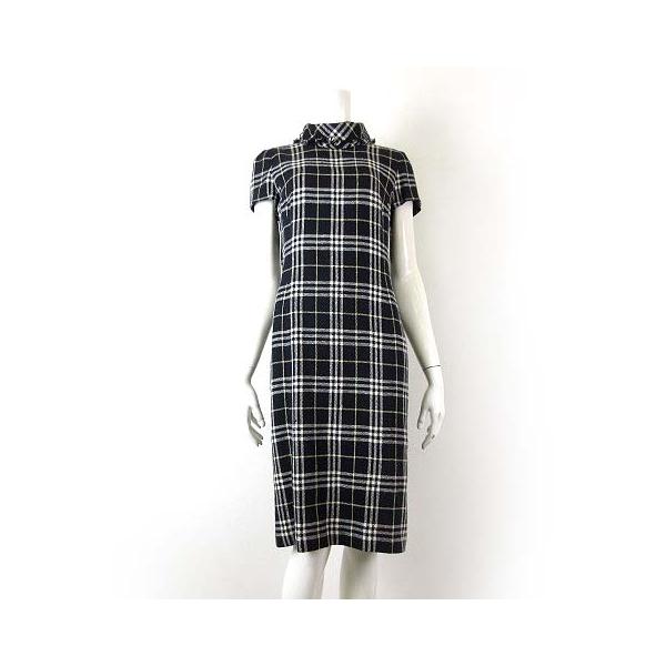 美品＊バーバリーロンドン　ノバチェック　長袖シャツワンピース　Ａライン　160 バーバリー BURBERRY ワンピース ロングワンピース 半袖 ノバチェック