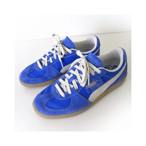 プーマ PUMA パレルモ ヴィンテージ PALERMO VINTAGE スニーカー シューズ 青 ブルー 白 26.5cm US 8.5 靴 396841-01 美品 メンズ