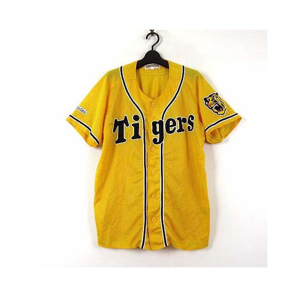 ミズノ MIZUNO 阪神タイガース Tigers オフィシャル 公式 レプリカユニフォーム メッシュ 猛虎 刺繍 M-L 黄色 イエロー プロ野球 応援