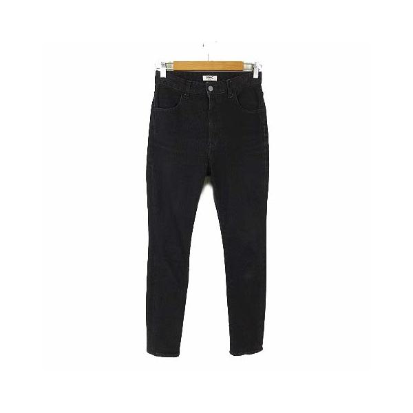 ロンハーマン Ron Herman RHC デニムパンツ ブラックジーンズ スリム スキニー ハイウエスト ストレッチ 24 黒 ブラック 美品