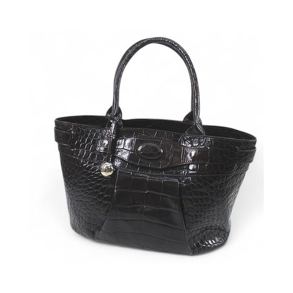 2点】フルラ トートバッグ クロコ型押し ロゴチャーム 肩掛け レザー