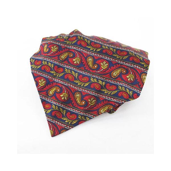 ランバン LANVIN ペイズリー柄 蝶ネクタイ シルク 絹 赤系 レッド フランス製 メンズ【ブランド】ランバン LANVIN【実寸サイズ】全長/約112.5cm 幅/約14.5cm　【素材】シルク 100％【色】赤系（画像参照）【状態】...