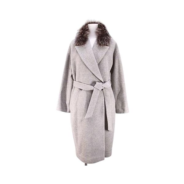 ペセリコ　peserico ライトグレー　コート 未使用品 ペセリコ PESERICO チェスターコート ロング丈 38 灰系