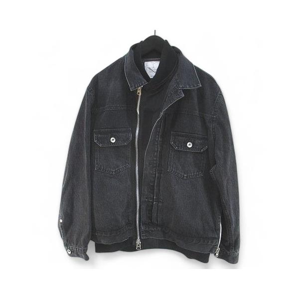 サカイ sacai Denim x Nylon Twill Jacket ドッキングデニム