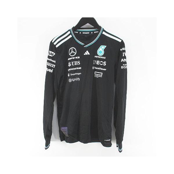 【中古】アディダス MERCEDES-AMG PETRONAS F1チーム ドライバーオーセンティック長袖ジャージー カットソーS 黒 adidas（アディダス） adidas MERCEDES-AMG PETRONAS F1チーム