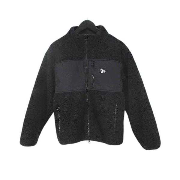 ニューエラ NEW ERA ボア フリース ジャケット ブルゾン S 黒系