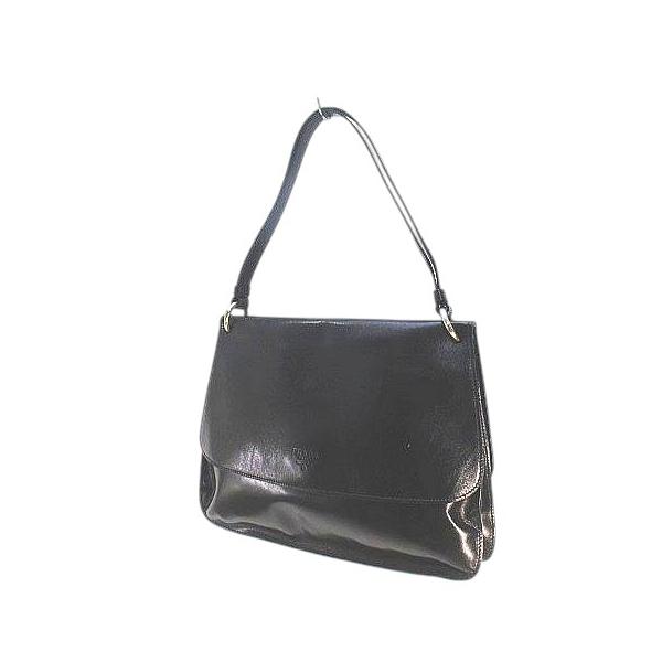 【中古】プラダ PRADA B6094 VITELLO LISSATO ショルダーバッグ シルバー金具 ブラック 黒系 レザー イタリア製 PRADA（プラダ） PRADA B6094 VITELLO LISSATO ショルダーバッグ