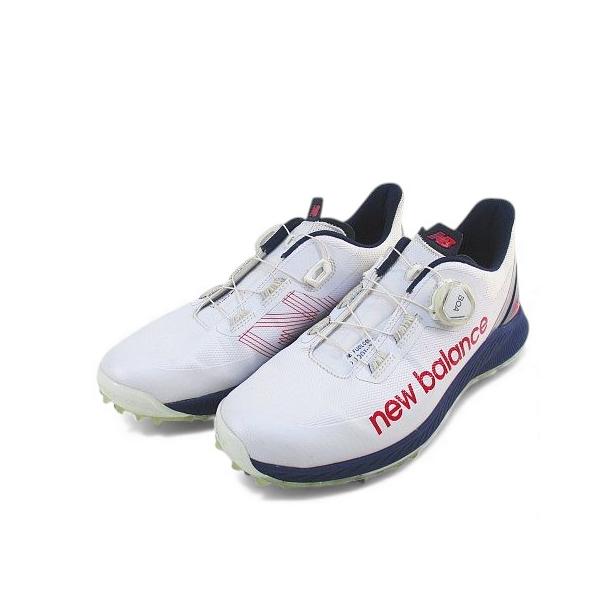 New Balance ゴルフシューズ Boaシステム ホワイト ニューバランス ゴルフから日本人の足にフィットする ゴルフシューズ