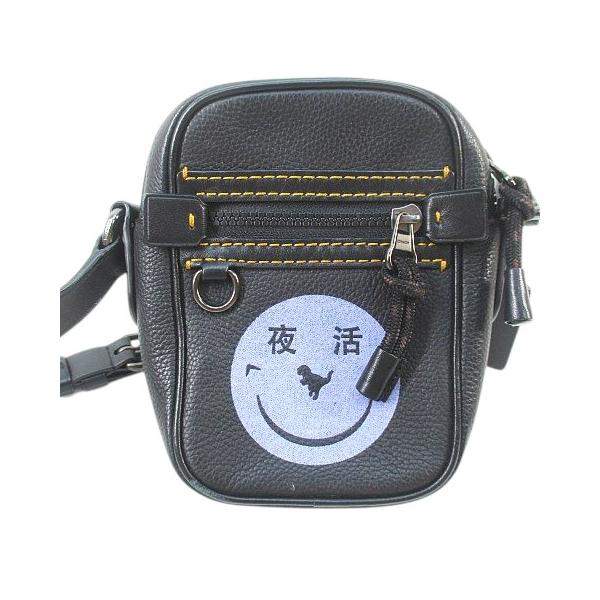 【中古】コーチ COACH Yeti Out コラボ ブラック レキシー ディラン 10 バッグ レザー メンズ レディース COACH（コーチ） COACH Yeti Out コラボ ブラック レキシー ディラン