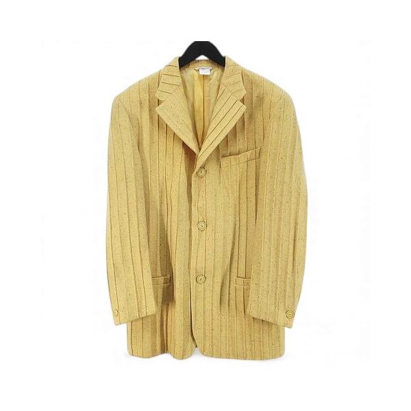 【中古】ジャンニヴェルサーチ ヴェルサーチェ GIANNI VERSACE ヴィンテージ ウール ジャケット 44 黄系 イエロー ジャンニヴェルサーチ ヴェルサーチェ GIANNI VERSACE ヴィンテージ